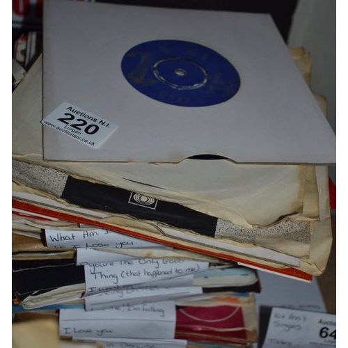 220 - Stack of Appx 100 Singles