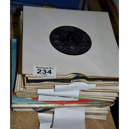 234 - Stack of Appx 40 Singles - Incl Elvis