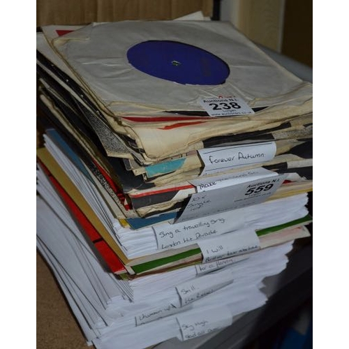 238 - Stack of Appx 100 Singles