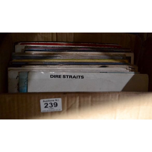 239 - Box of LPs Incl Dire Straits, Elton John etc