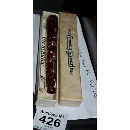426 - Boxed Conway Stewart Fountain Pen with 14ct Gold Nib - Needs Attn for Filling