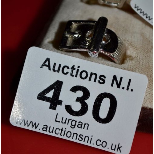 430 - Silver Buckle Ring