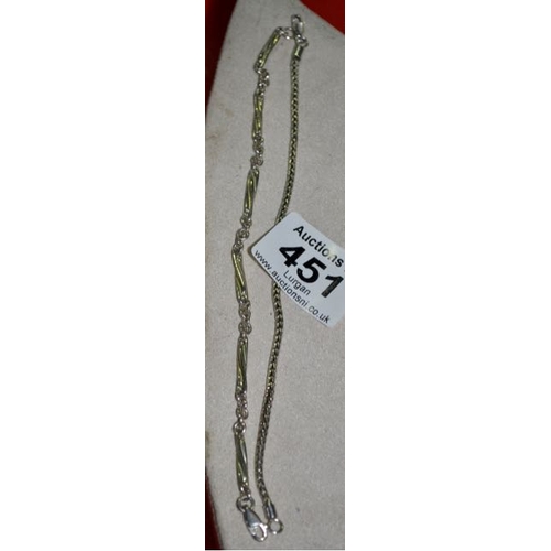 451 - Silver rope bracelet + silver twist bracelet