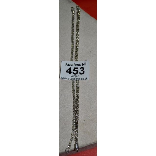 453 - Silver bracelet x 2