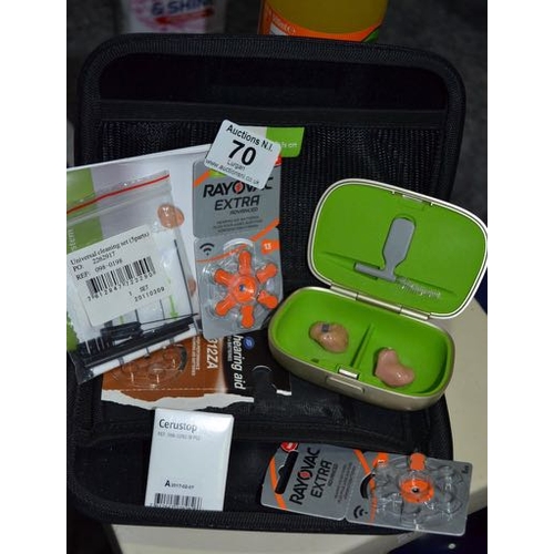 70 - Case Including Hearing Aid Parts