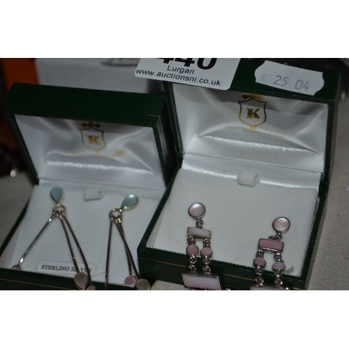 440 - 2 Pairs Of Silver Earrings