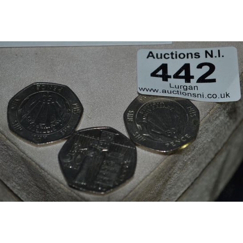 442 - 2003 + 2 x 1998 Collectable 50ps