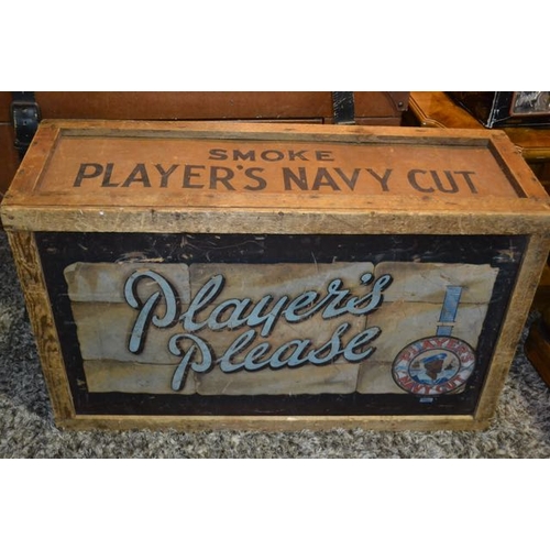 481 - Vintage Players Cigarette Carton With Lid & Base Approx 2'8 x 1'8 x 1'