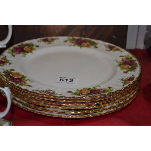 512 - Royal Albert Old Country Rose Dinner Plate x 6