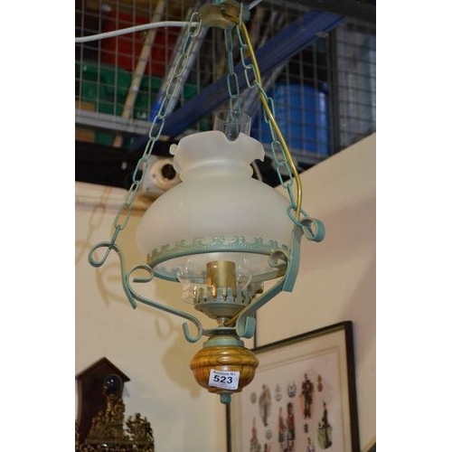 523 - Hanging Oil Lamp Style Ceiling Light