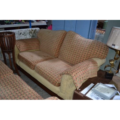 536 - Quality Upholstered 3 + 2 On Wooden Frame