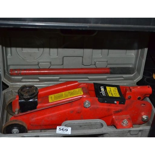 569 - Rolson 2 Tonne Hydraulic Trolley Jack