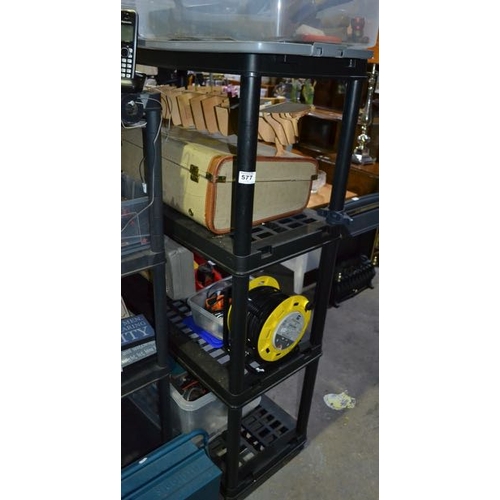 577 - Plastic Shelving unit