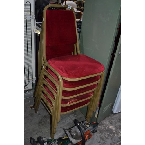 609 - Stack Of 5 Banquet Chairs