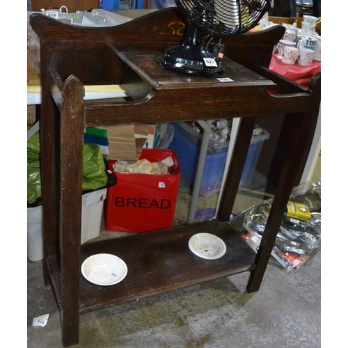 624 - Vintage Hall Console with Umbrella Storage