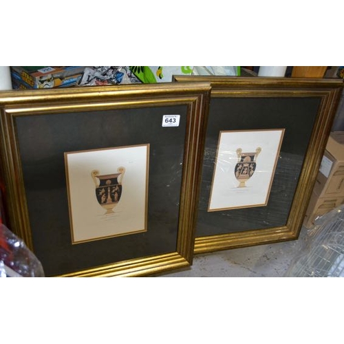 643 - Pair of Gold Framed Prints