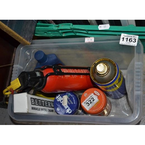 1163 - Box Incl Silver & Brass Cleaner Etc