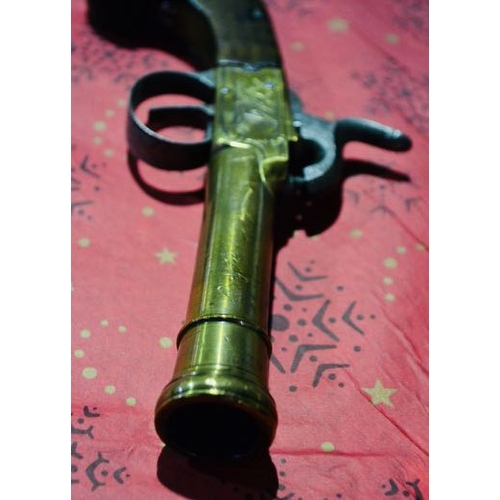 507 - Cannon Barrel Brass Pocket Pistol Mid 1800s