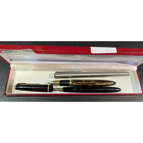 80 - Parker 14k Nib Pen + Sheaffer 14k Nib Pen + Parker Fountain Pen