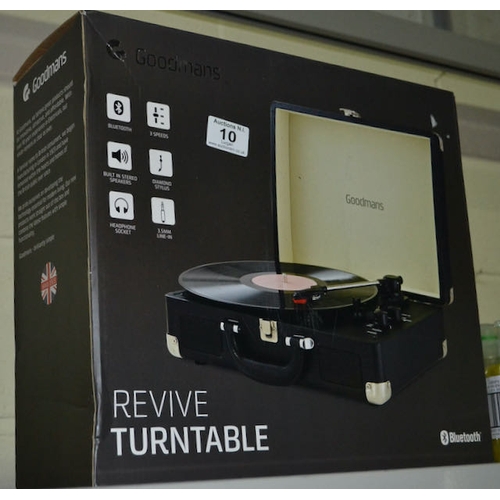 10 - Goodmans Revive Turntable - Boxed