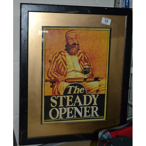 15 - Framed The Steady Corner Guiness Print