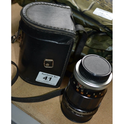 41 - Hanimex Tele - Lens 1:2.8 135mm Lens With Leather Case