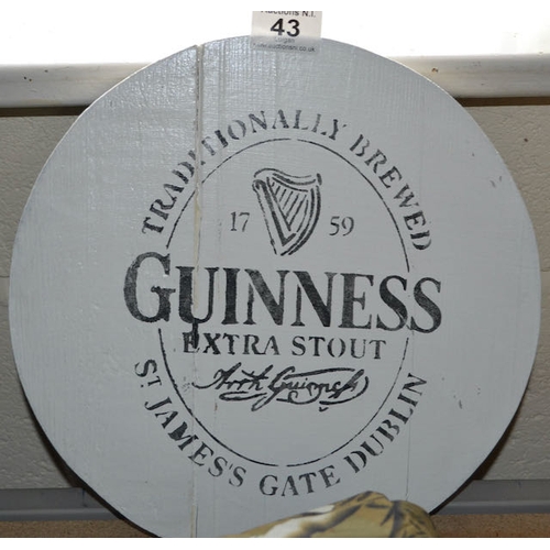 43 - Ornate Wooden Guinness Plaque