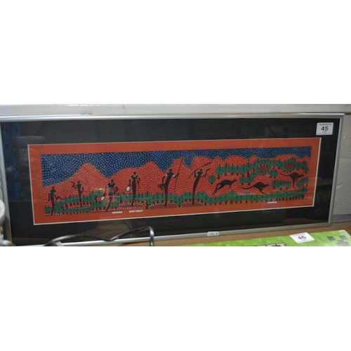 45 - Framed Aboriginal Art Piece