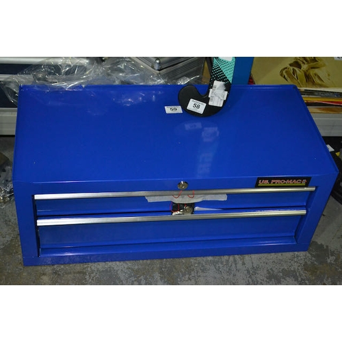 59 - Us Pro Mac Blue Metal Tool Box