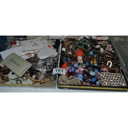 101 - 2 x Trays Of Costume Jewellery