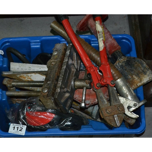 112 - Tub OF Tools Incl Vice