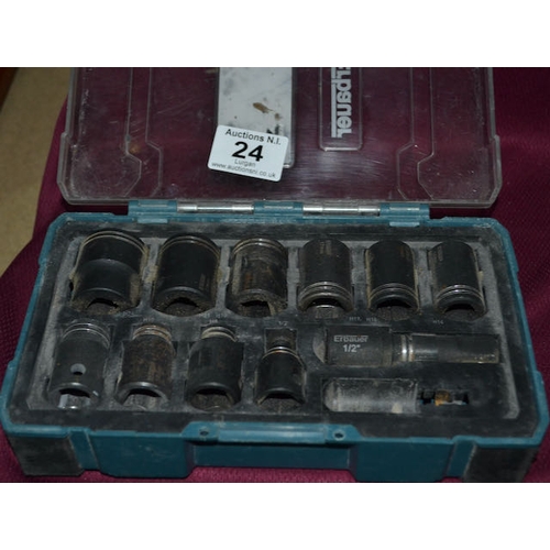 24 - Erbauer Socket Set - 1 Missing