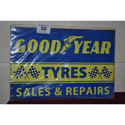 30 - Metal Goodyear Sign