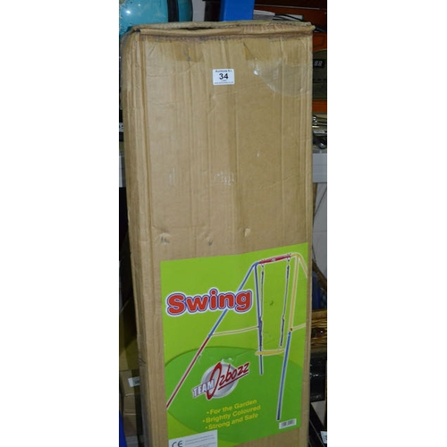 34 - Kids Swing Set - Boxed