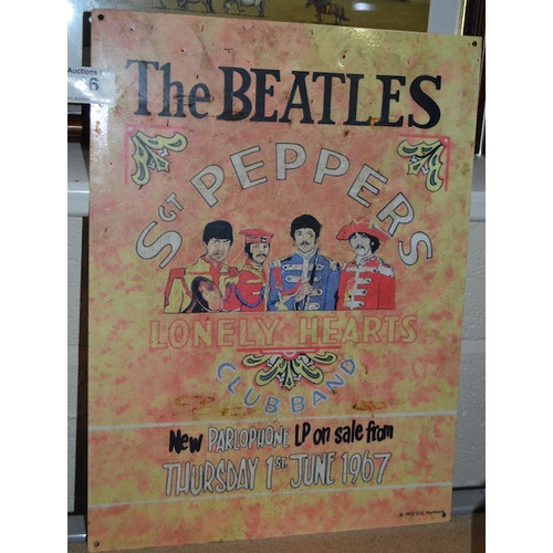 46 - Metal Beatles Sign - Sgt Peppers