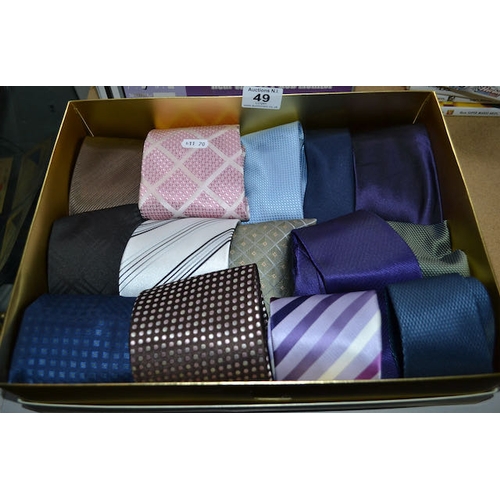 49 - Approx 14 x Quality Gents Ties Incl Baumler