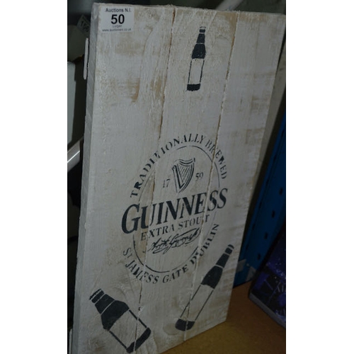 50 - Wooden Guiness Detail Wall Sign