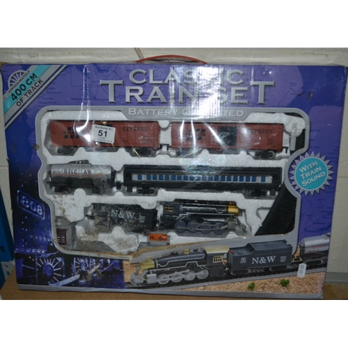 51 - Battery Operated Classic Train Set - Boxed