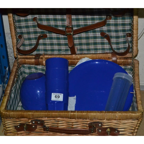 69 - Picnic Basket With Utensils