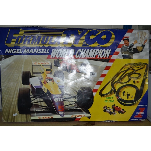 78 - Formula Tyco Nigel Mansell Track/Car Set - Boxed