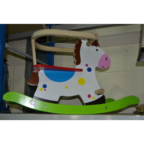 8 - Colourful Wooden Rocking Horse