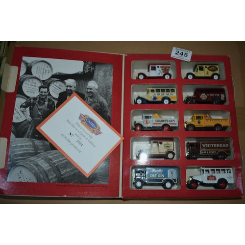 245 - Die Cast Corgi Cameo Collectable The Classic Drinks Collection 10 Vintage Model Vehicle Set