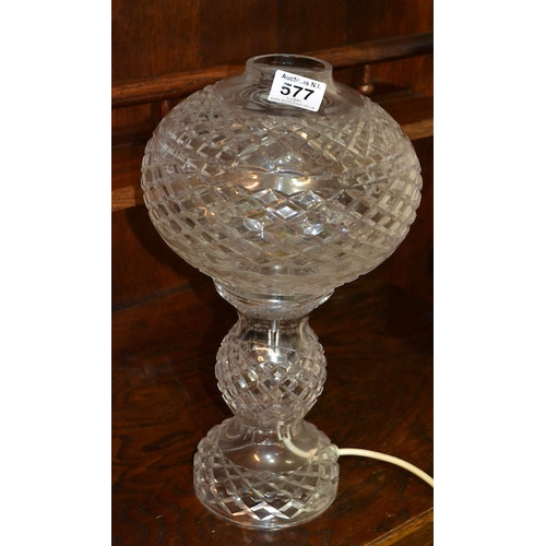 577 - Large Tyrone Crystal Candle Lantern Lamp