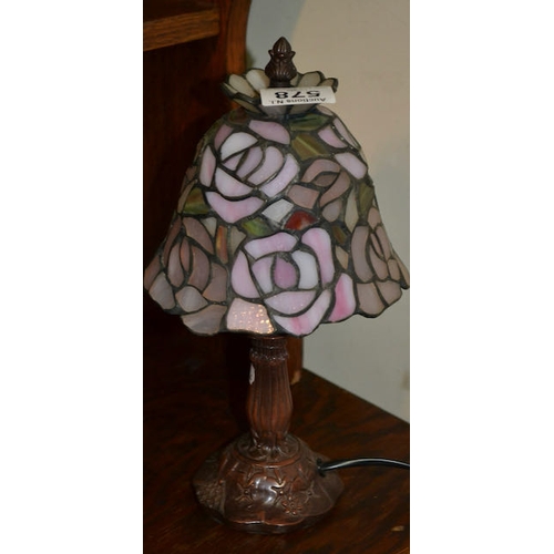 578 - Pink Rose Tiffany Lamp