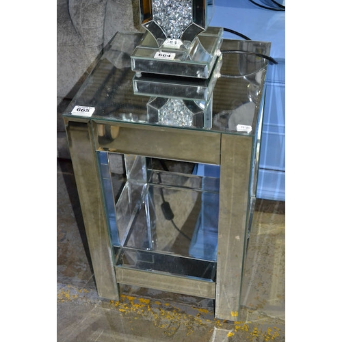 665 - Mirrored Lamp Table - As Seen