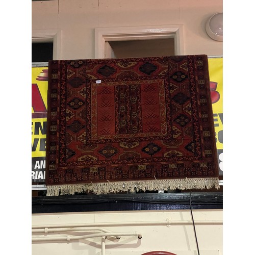 103A - Rich Patterned Hand Wooven Wool Rug 4'1/5' 1