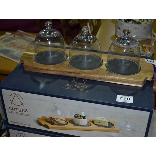 779 - Artesa 3 Pc Serving Dome Set