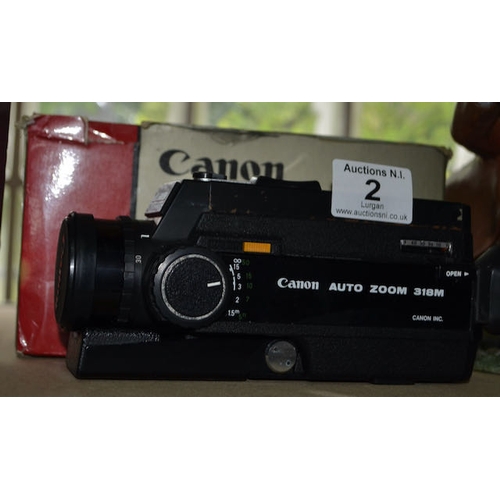 2 - Canon Auto Zoom 318M In Original Box