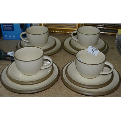 37 - 12 Pc Cream Teaset