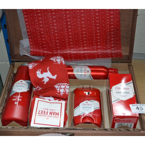 48 - Old Spice Gift Set In Wooden Box